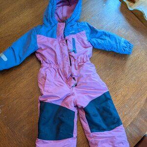 3T Swisstech toddler snowsuit, all in one snowsuit, snowsuit with bib, purple
